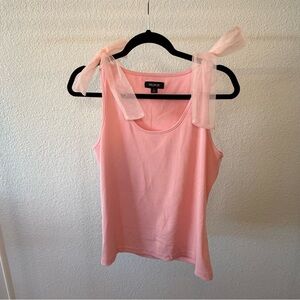 Wildfox Light Pink Tank Top with Sheer Bow Straps